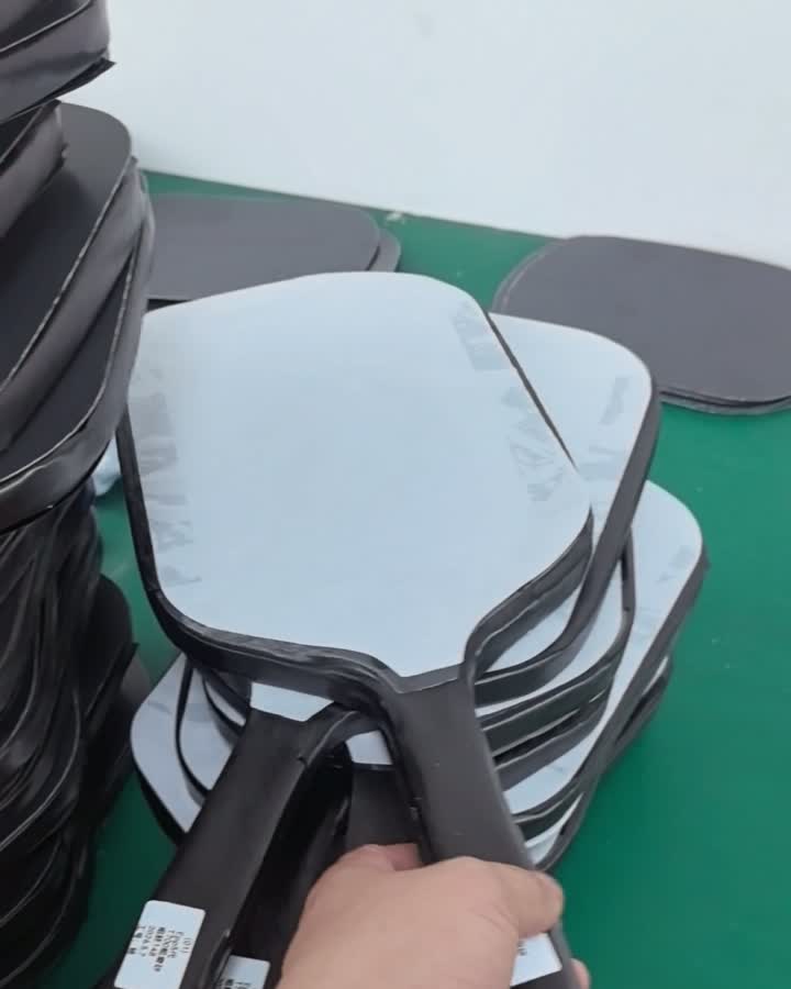 Close cropped view of finished pickleball paddles